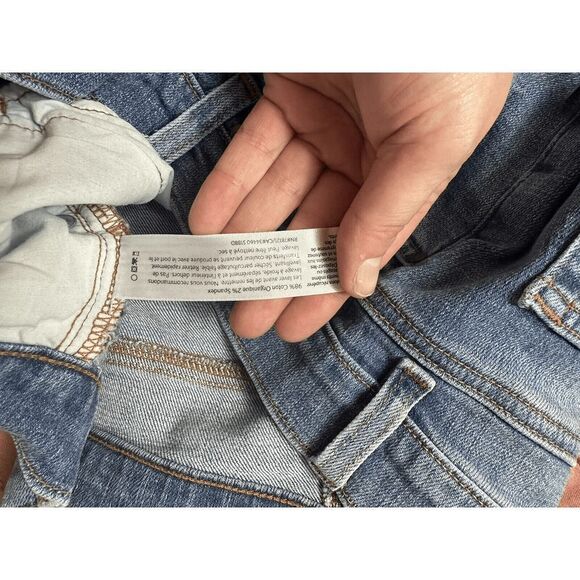 Eileen Fisher Blue Denim Straight Leg Jeans Size 4P Medium Wash Mid Rise - Picture 4 of 5